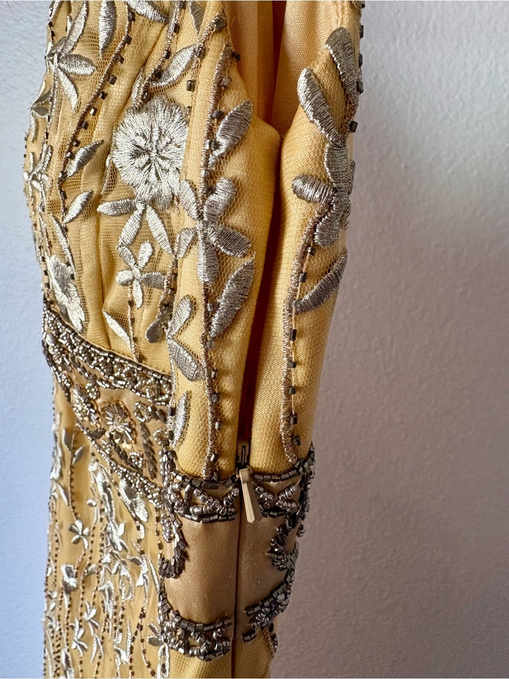 vintage Sue Wong "Nocturne" hand-beaded silk midi dress Sz 4 - Picture 7 of 16